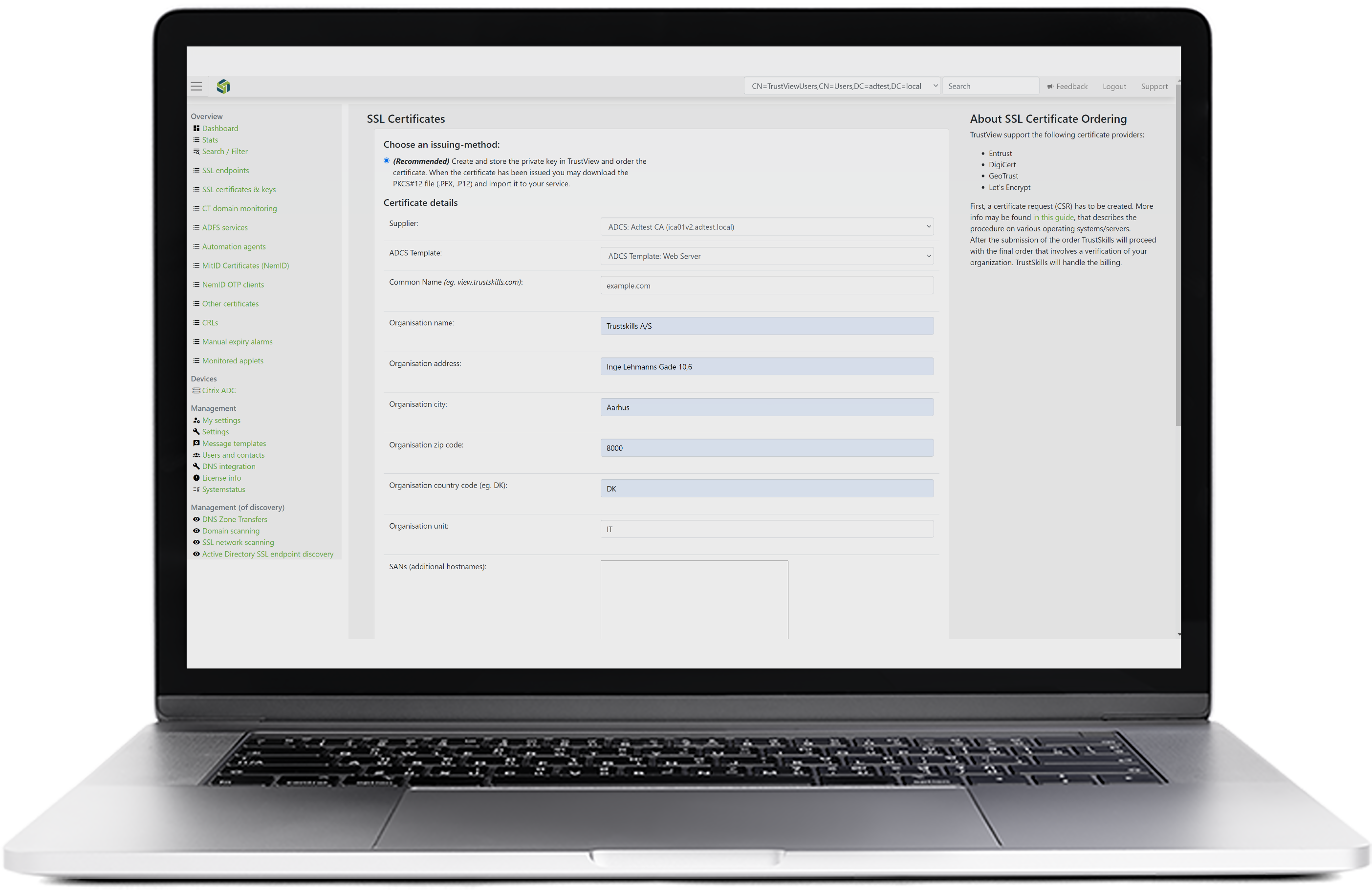 TrustView ADCS Module